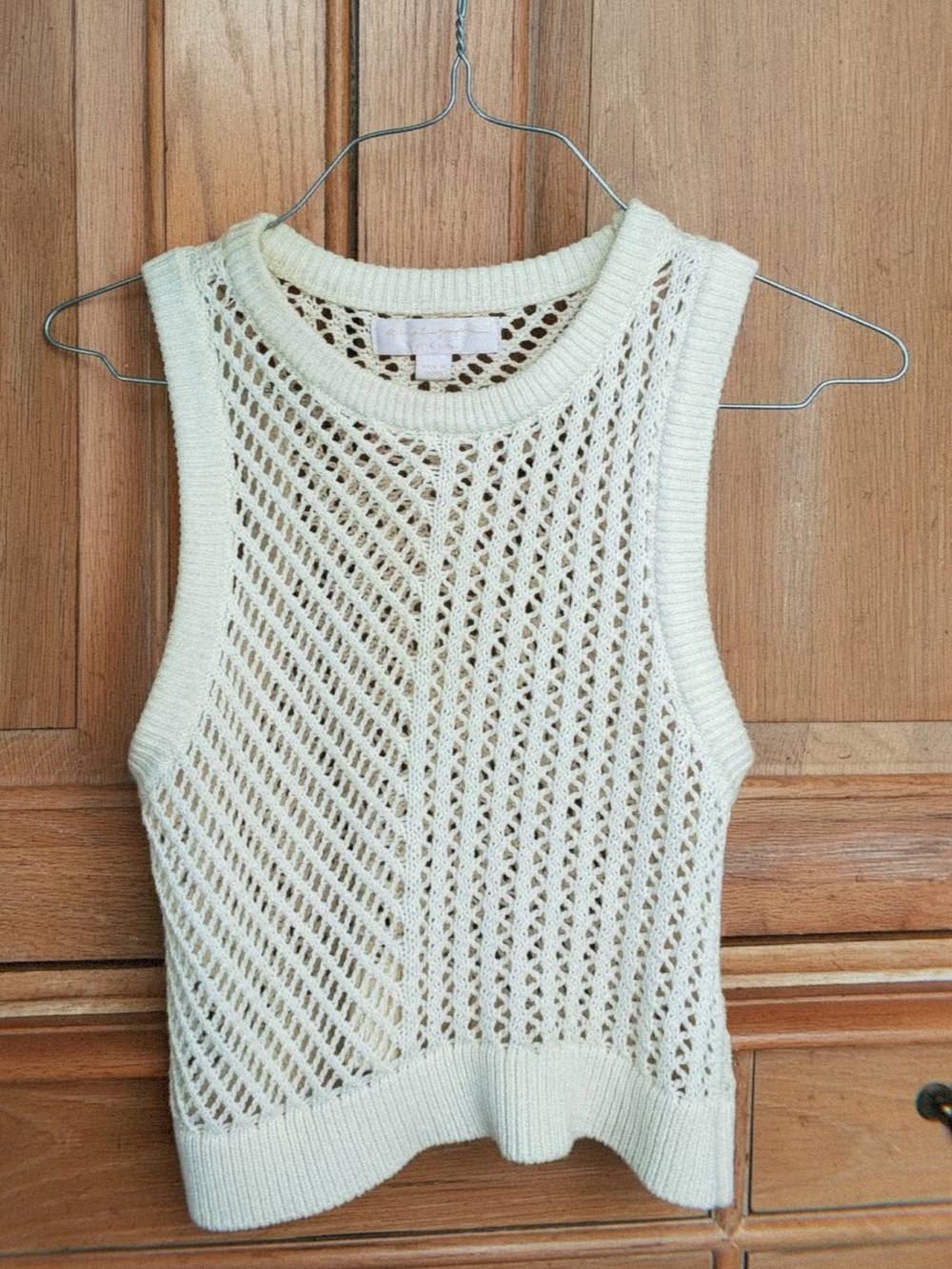 Spiritual Gangster Sleeveless Crochet Knit Tank (XS: Like New)